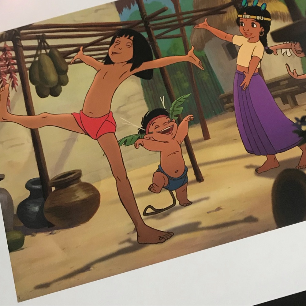 Disney The Jungle Book 2 Lithograph print Mowgli dvd litho set